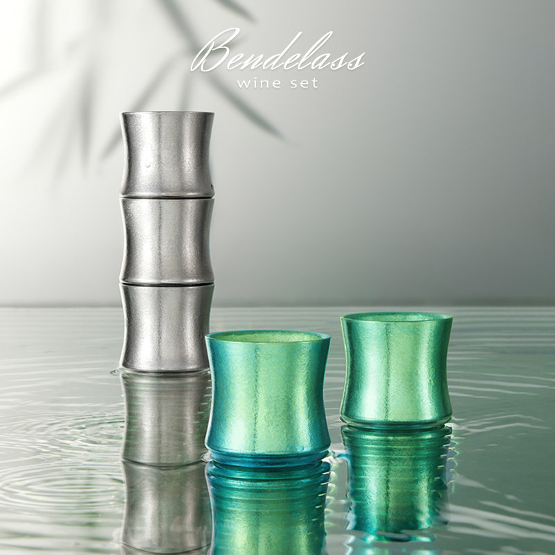 一两白酒杯轻奢高级感採光中式高颜值双层纯钛茶杯礼盒竹节清酒杯