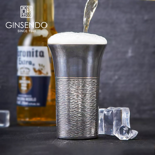 啤酒杯银川堂日本进口精致高档高颜值冷饮果汁杯子黑啤精酿扎啤杯