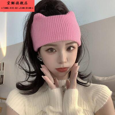 可爱月子帽产妇空调产后夏季防风针织毛线发带女头巾孕妇外出春秋