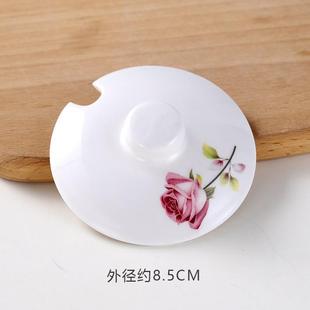 家用厨房用品餐馆陶瓷调料罐辣椒盒盐罐调味盒盖子勺子标签贴配件