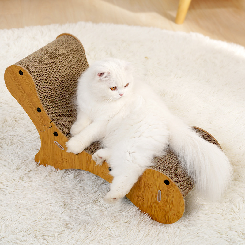 喵仙儿贵妃躺椅猫抓板猫窝一体耐抓耐磨可磨抓猫咪加厚可替换猫窝