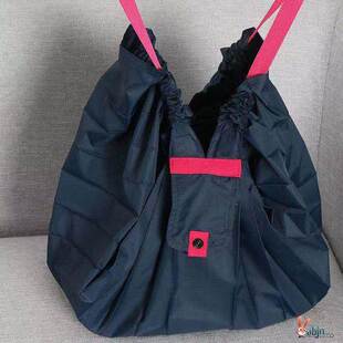 旅行轻便包大号环保袋双肩圆筒折叠购物袋超市大容量手提防水买菜