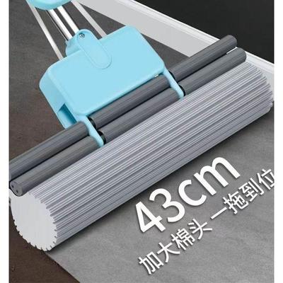 海绵拖把大号60cm特大懒人超强吸水海绵头宽免手洗超大号滚轮式