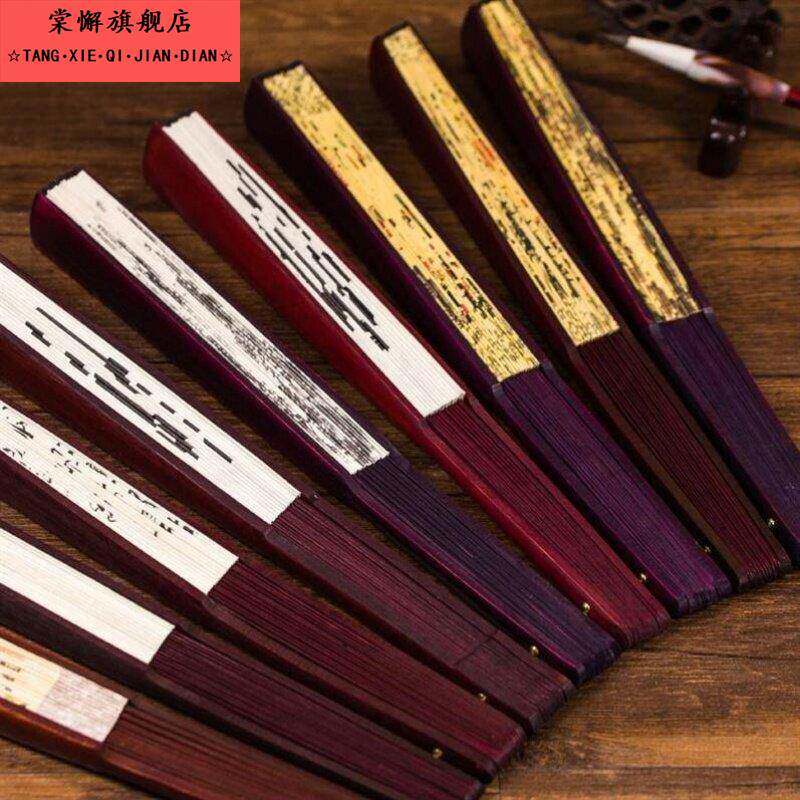 中国风10寸丝绸大绢扇子古风折扇汉服手工男霸气折叠扇竹儿童夏天