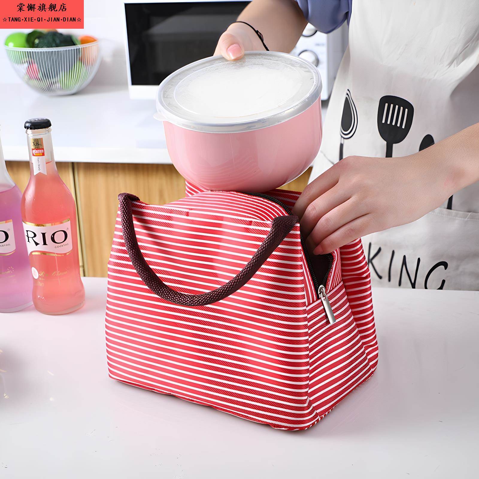 铝箔加厚保温袋保温袋便当包饭盒2025新款保温袋帆布包女饭盒袋卡