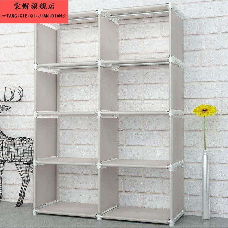 钢管塑料组装拼接可拆卸简易书架加深置物架经济型学生简单放书柜
