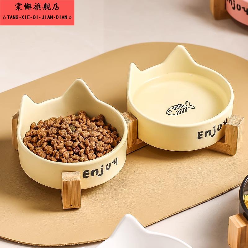 狗碗狗盆狗狗饭盆猫碗双碗喝水一体中小型犬宠物用品猫食盆防打翻