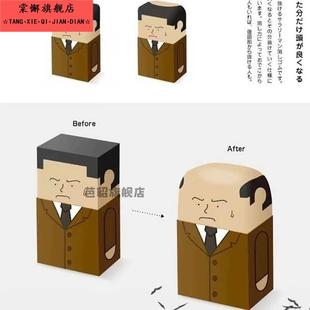 日式秃头搞怪橡皮擦稀奇古怪聪明绝顶可爱卡通高颜值学生专用创意搞怪趣味橡皮绘画易擦文创文具橡皮不易开裂