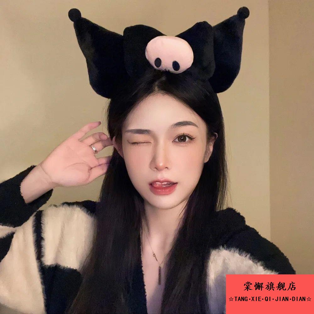 暗黑系骷髅米搞怪洗脸发箍女秋冬可爱骷髅头箍发卡万圣节头饰发夹