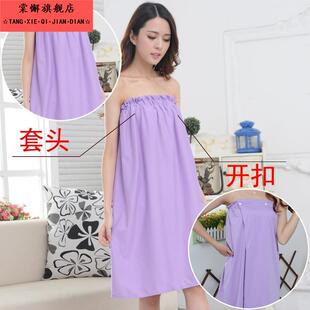 美容院顾客人睡专用汗蒸服浴裙浴巾浴袍衣服棉抹胸围裹胸女款春