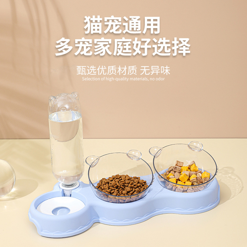 狗狗双碗自动宠物喂食器饮水器猫盆狗碗猫碗猫猫用品水碗