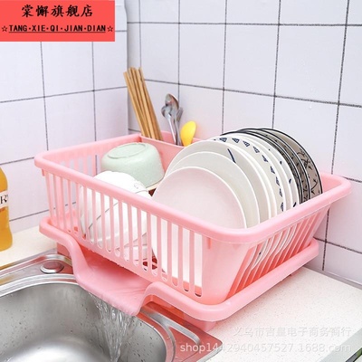 沃之沃大号加厚塑料厨房碗碟盘子餐具沥水收纳篮水槽边滴水晾碗架