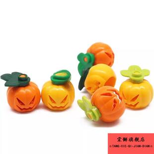 2025新款 扮零件 万圣节小孩玩具小颗粒积木万圣节南瓜头套鬼屋装