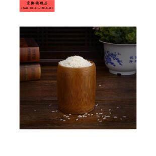 量米升子楠竹竹筒舀米杯老式米升筒量米筒量米器天然家用无漆米斗