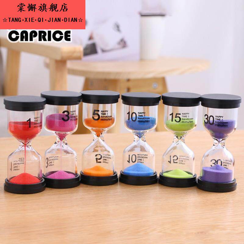 沙漏计时器儿童刷牙3三分钟5时间1小时流沙瓶漏沙斗防摔创意个性 - 实物图