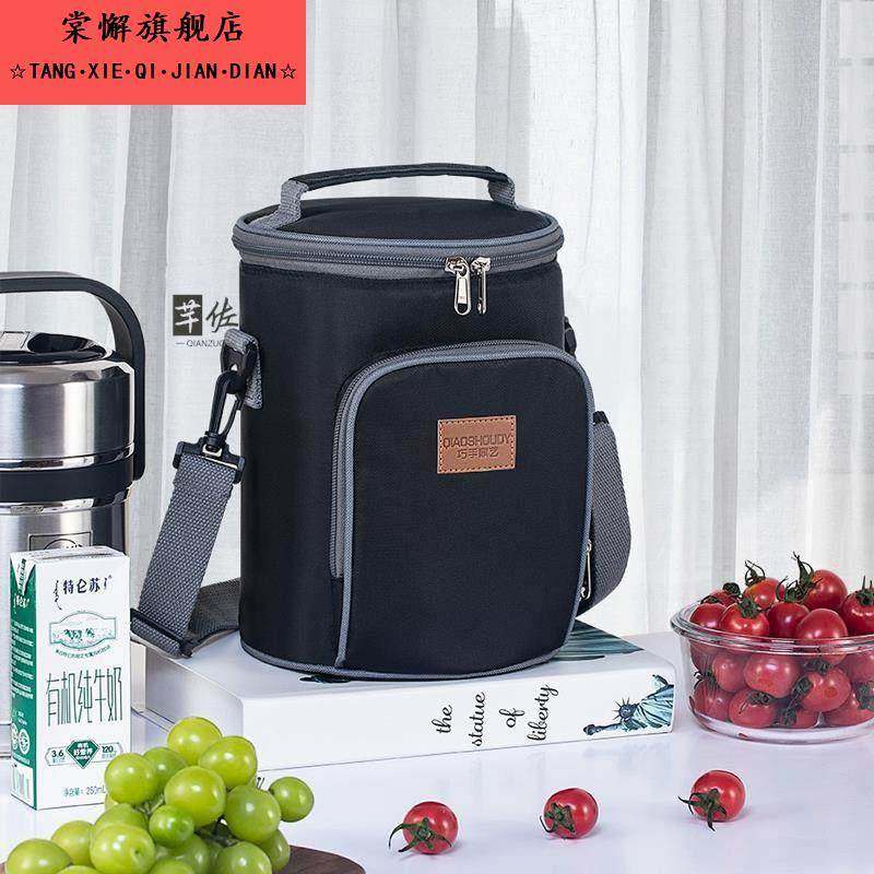 保温饭盒袋子手提饭兜铝箔加厚防水学生上班族圆形饭桶便携便当包,餐饮具,保温袋,淘宝优惠券,粉丝福利购,淘宝优惠卷