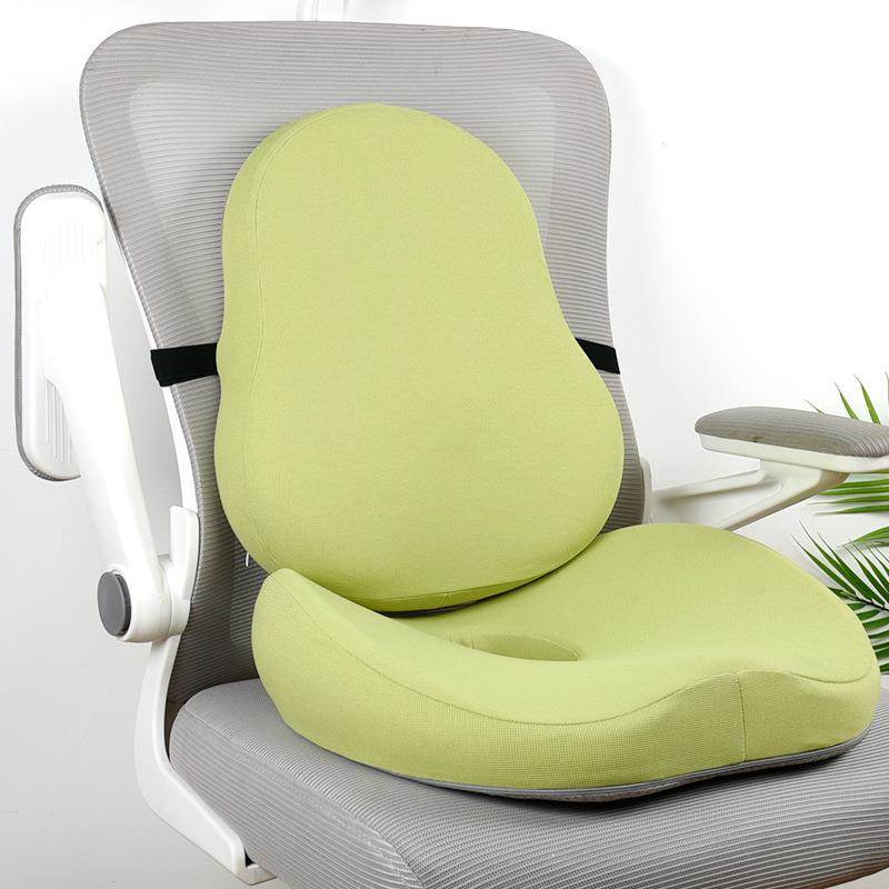 记忆棉坐垫腰靠套装办公室久坐靠垫腰枕孕妇座椅腰靠枕可拆洗腰垫