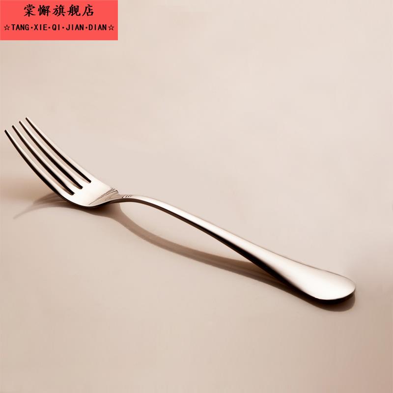 不锈钢餐叉西餐具叉子水果沙拉叉牛排叉长柄正餐叉家用主餐叉优选