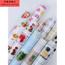塑料印花桌布防水防油厨房厨柜围墙餐桌茶几饭店宿舍免洗塑料台布