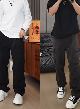 秋季上新韩版工装风直筒裤男士