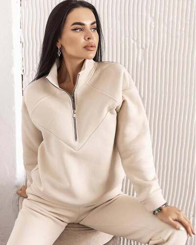2022 hooded sweater 2-piece fleece casual suit women
