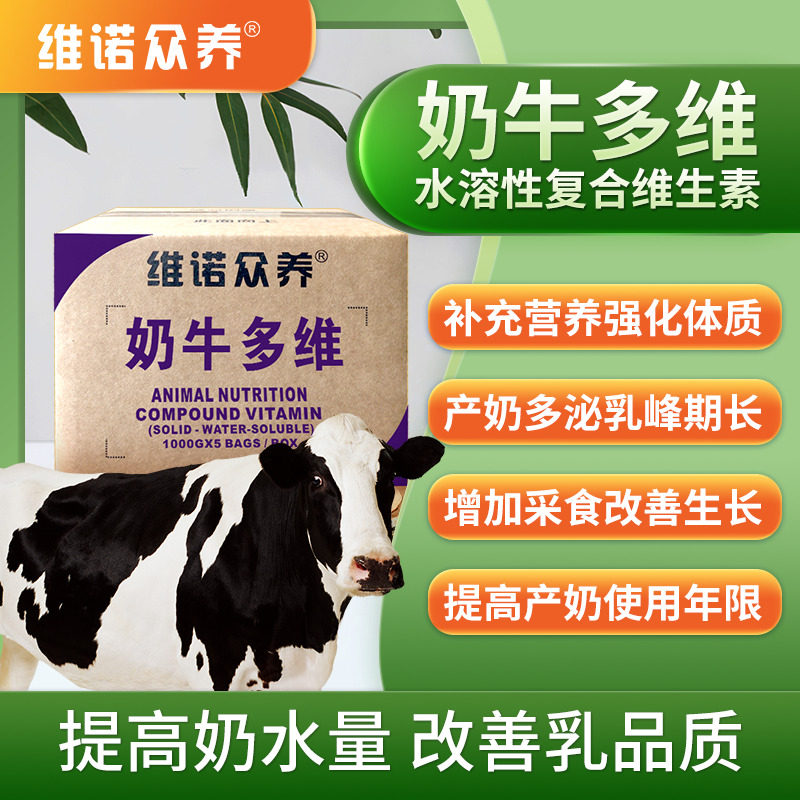 奶牛多维预混料补充多种维生素营养增加奶水质量改善机体减少应激