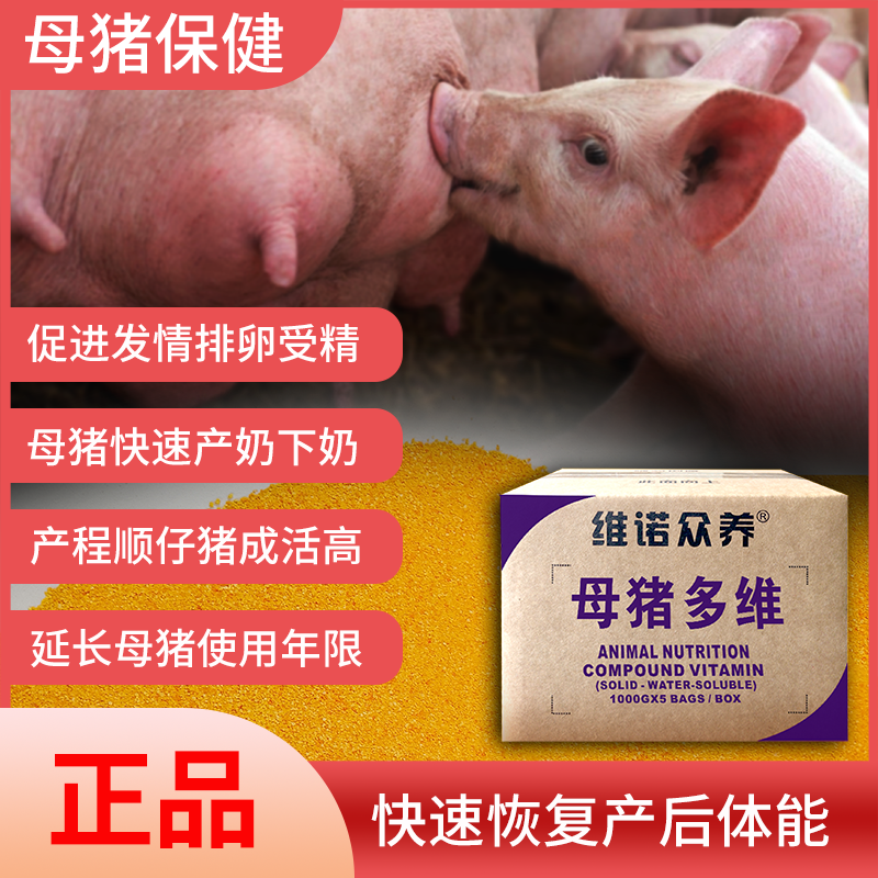 母猪多维保健兽用维生素促排卵配种增加奶水电解多维猪饲料添加剂