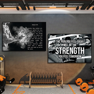 健身房墙面装饰画阿诺德施瓦辛格海报网红塑身标语私教工作室挂画