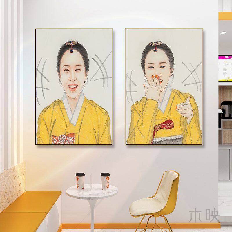 韩式装饰画料理店韩餐店挂画