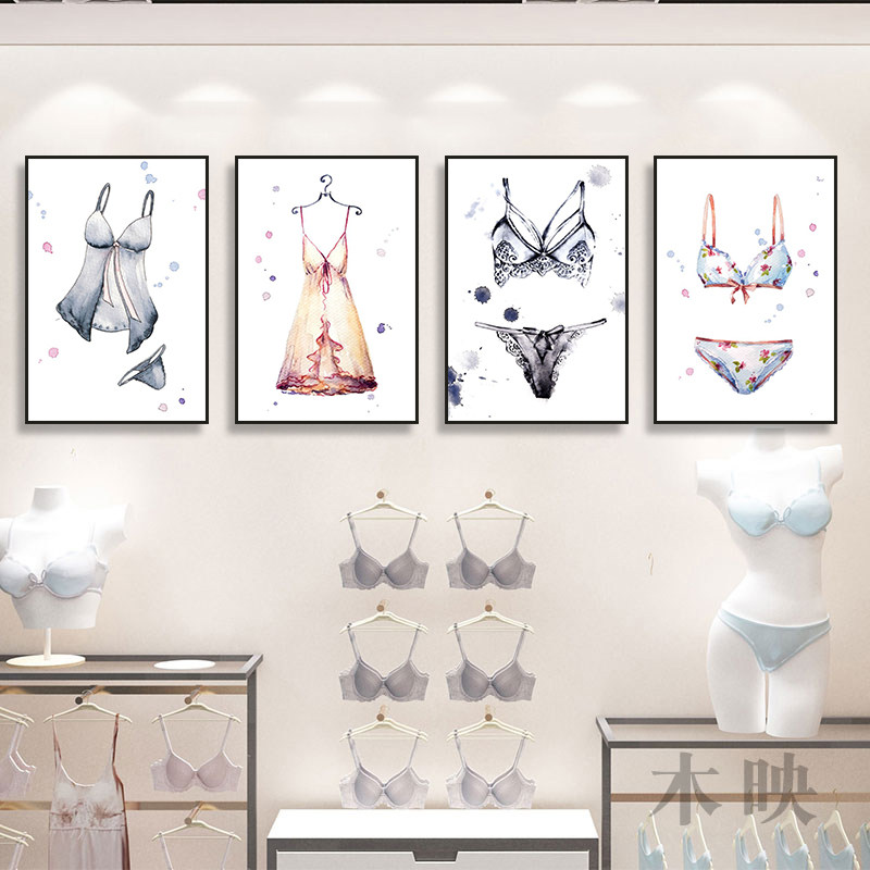 内衣店装饰画性感简约