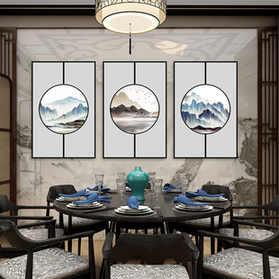 中式挂画饭店餐饮酒店墙面装饰画火锅店饭馆包间房间包厢雅间壁画