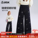子2026春秋季 新款 女童宽松牛仔裤 ask儿童裤 中大童直筒裤