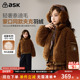 女童毛毛加厚羽绒外套童装 ask儿童羽绒服2025冬季 新款