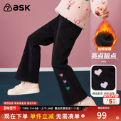 中大童喇叭裤 ask 新款 女宝宝休闲直筒长裤 女童裤 子2025秋季