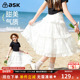ask女童半身裙2026夏季 新款 洋气公主风蛋糕裙短裙儿童裙子