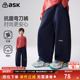 子2026春季 新款 男童抗菌弯刀裤 ask儿童裤 中大童印花针织休闲长裤