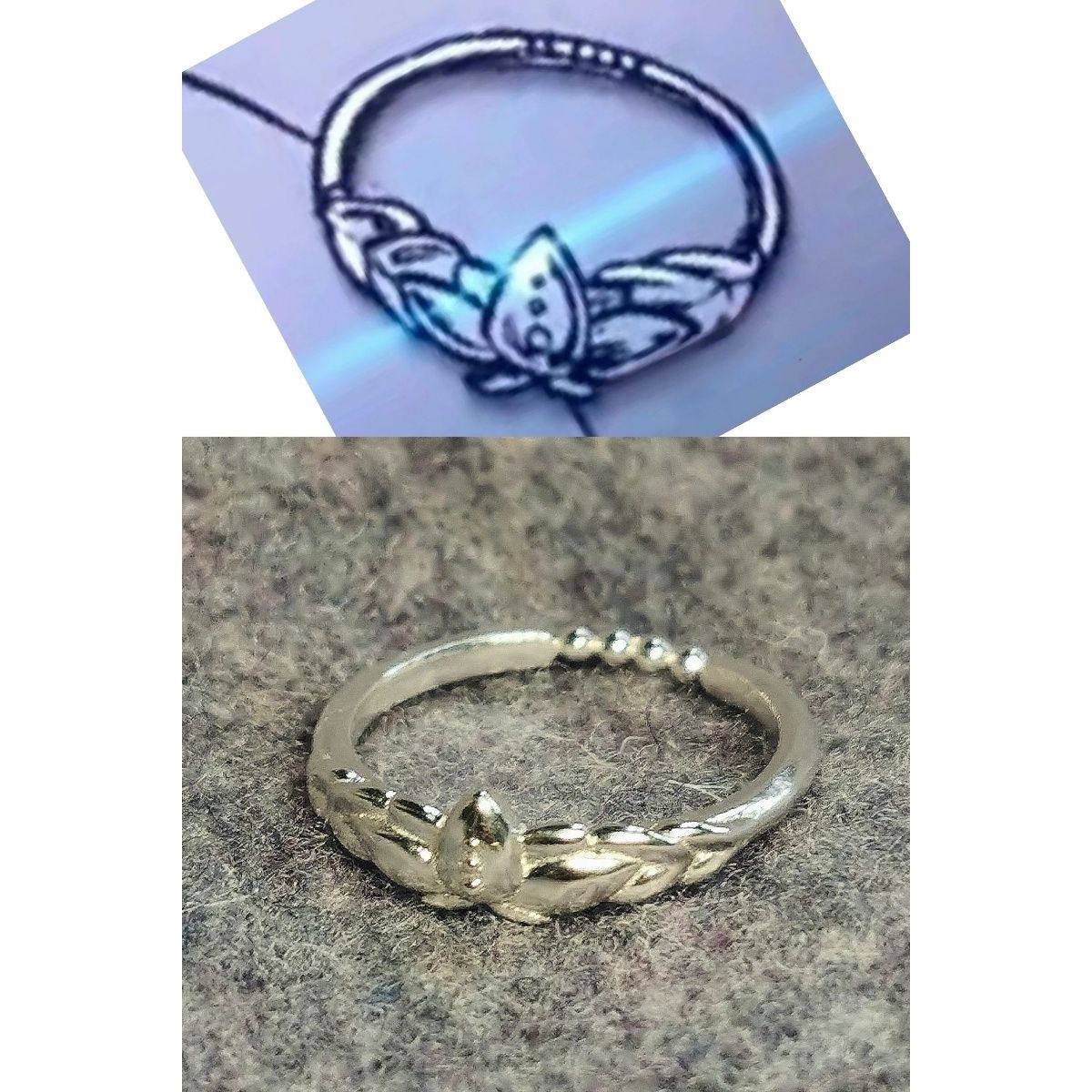 原创葬送的芙莉莲--镜莲华戒指辛美尔永恒的爱求婚指环动漫cos戒