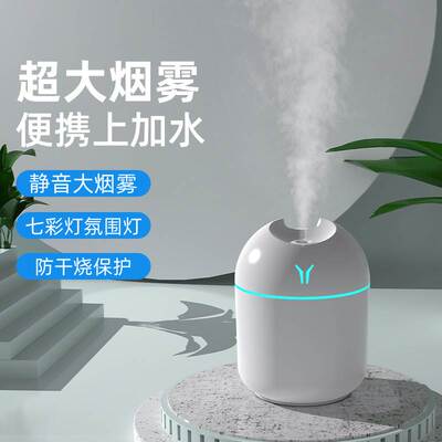 迷你加湿器空气净化家用卧室办公室桌面静音喷雾车载香薰宿舍小型