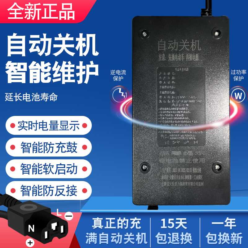 小刀电动车电瓶车充电器48v12ah60v20a72v国标公插原装替代款