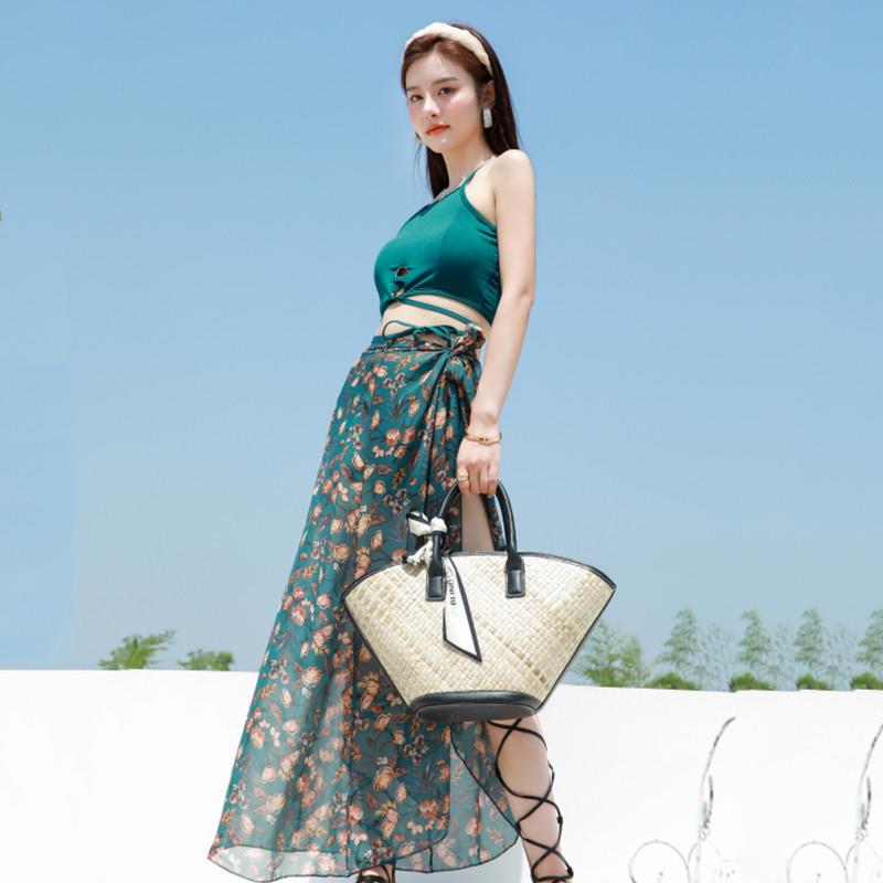 2025新款泳衣女夏仙气纯欲度假分体比基尼三件套温泉性感时尚泳装