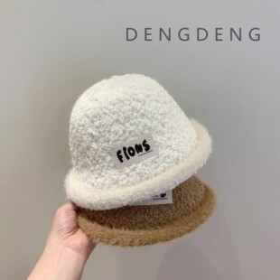 儿童保暖盆帽秋冬季 男童水桶帽女童渔夫帽 宝宝帽子毛绒帽洋气新款