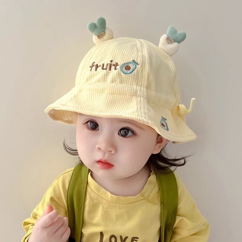 婴儿帽子春秋新生女宝宝渔夫帽婴幼儿夏季遮阳防晒帽男童女童盆帽