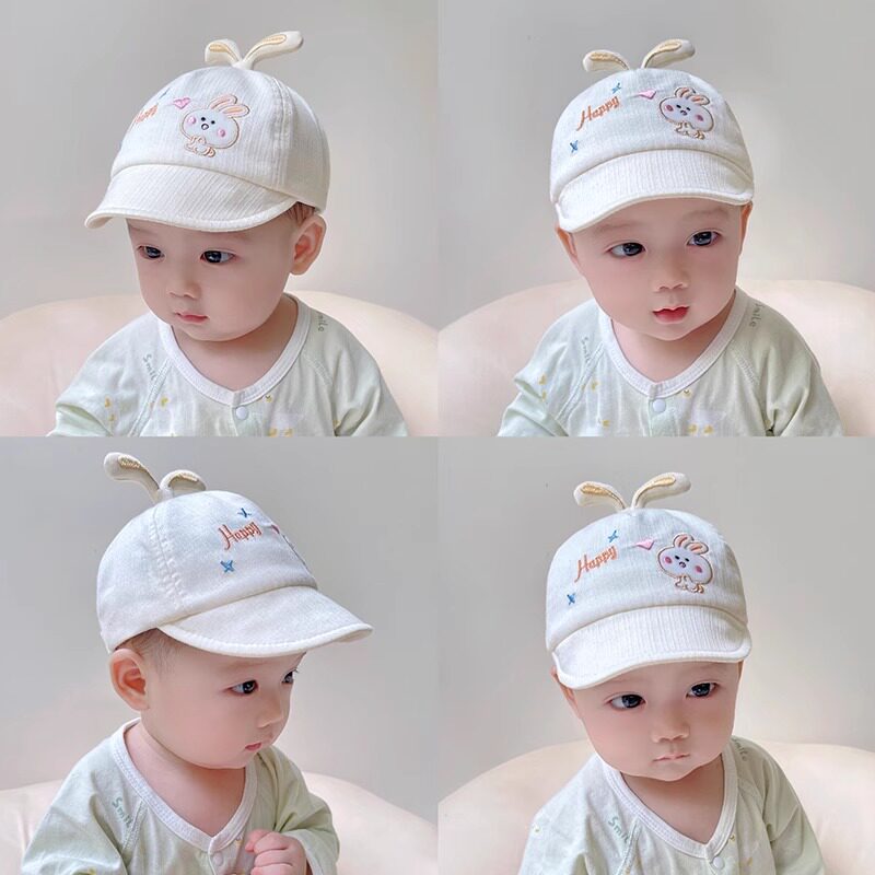 婴儿帽子遮阳帽春秋季0—6月胎帽婴幼儿软沿帽女宝鸭舌帽防晒男宝图片