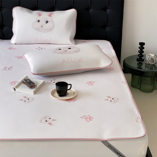 A类抗菌冰丝凉席三件套