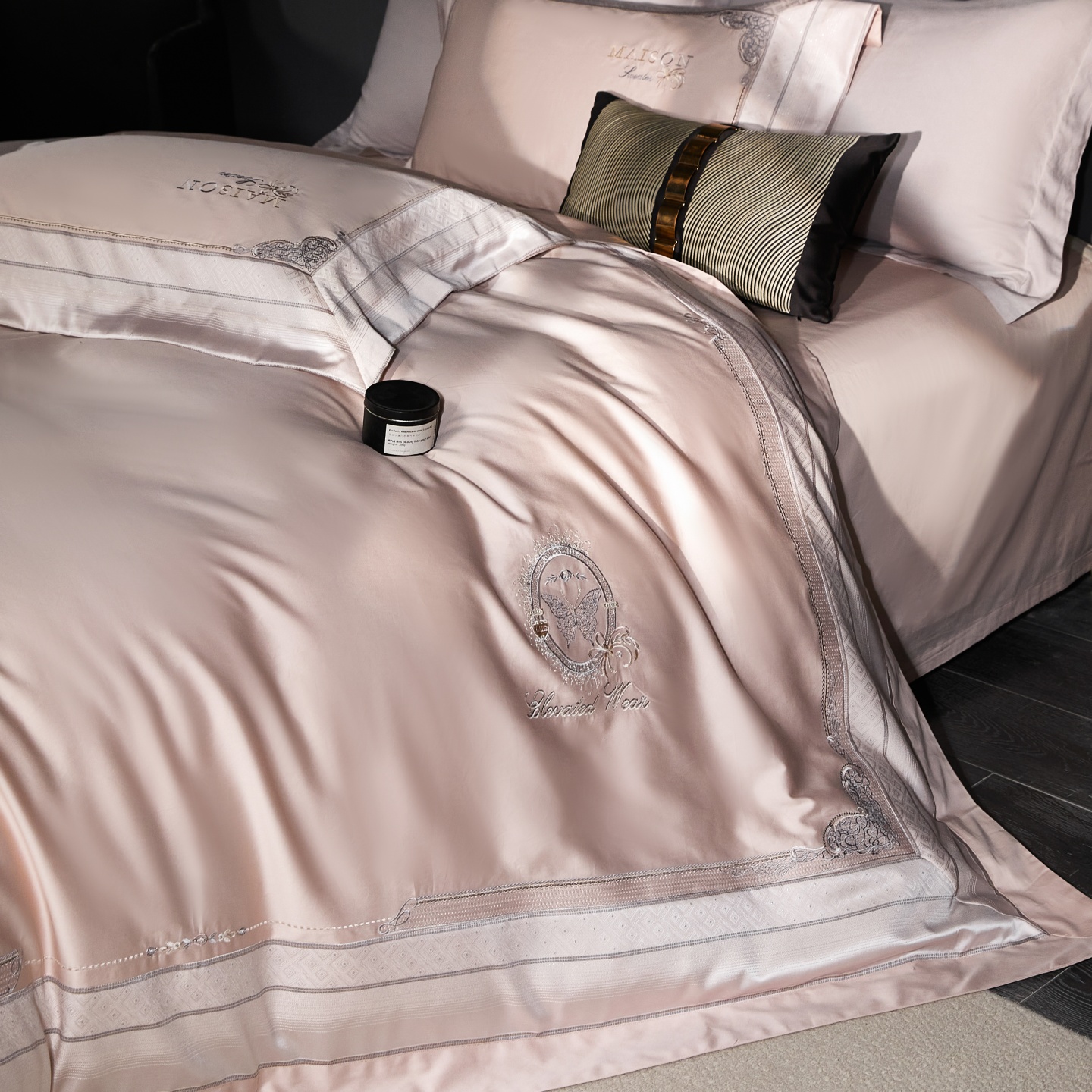 轻奢高级感100S长绒棉绣花四件套