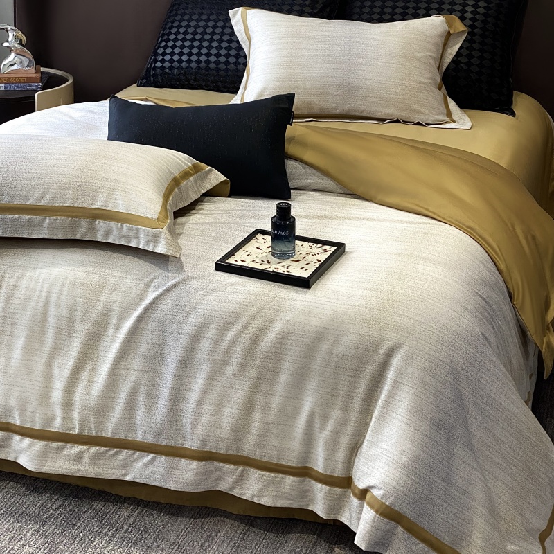 天丝棉四件套春夏数码印花裸睡丝滑柔软轻奢被套床单床品