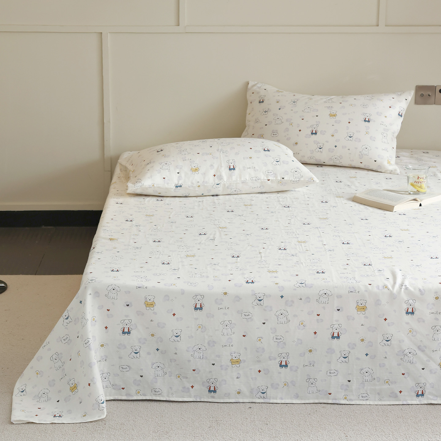 母婴全棉双层纱床单单件春秋纯棉100单双人被单床上用品