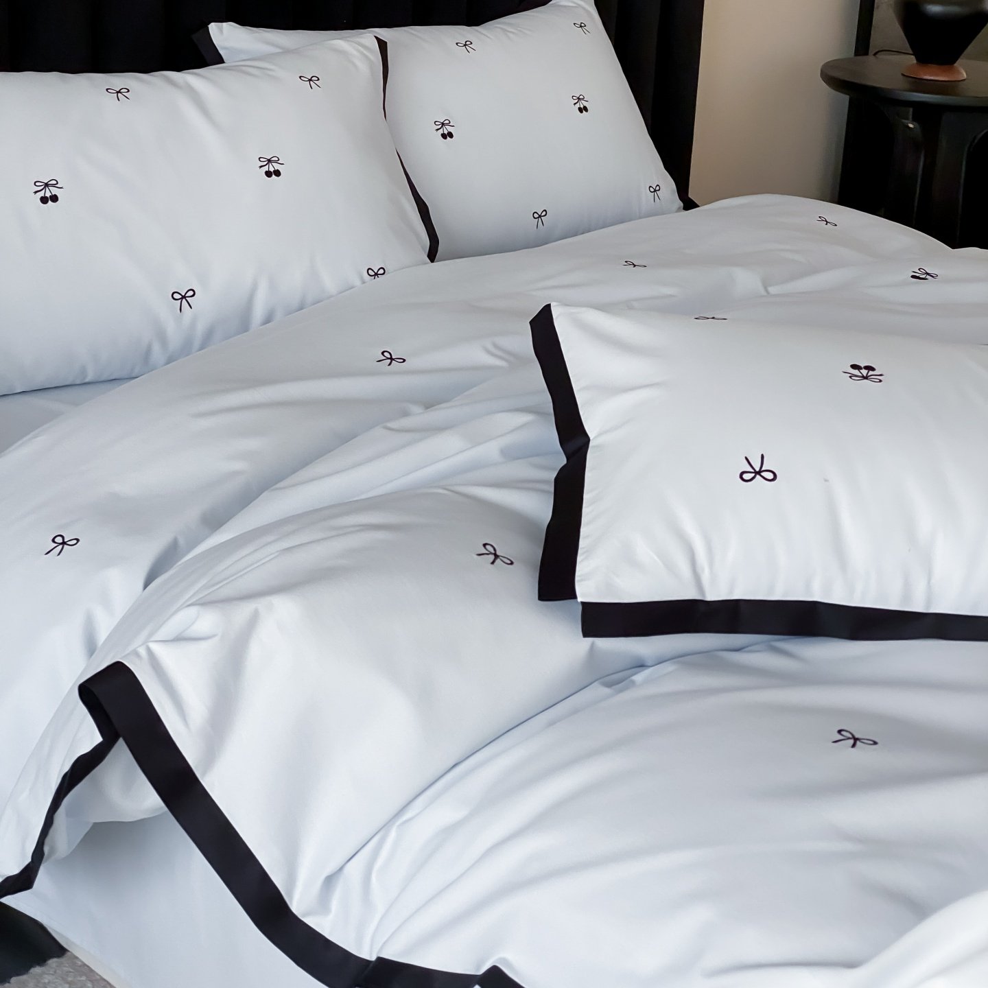 红花车秋冬全棉加厚磨毛四件套简约甜美风纯棉被套床单少女心床品