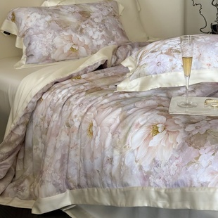 薄被子丝滑裸睡夏凉被空调被 轻奢80S天丝夏被四件套夏季