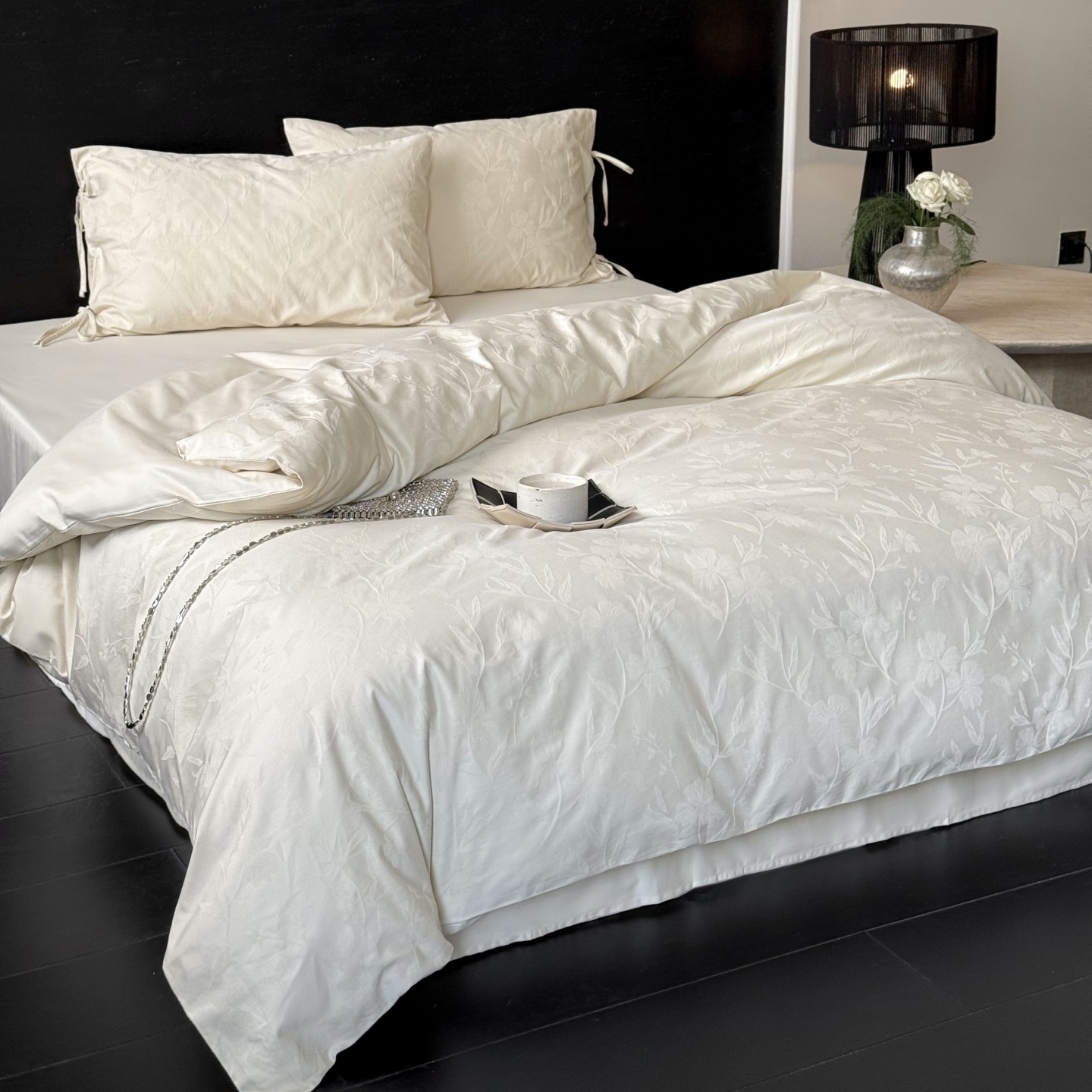 100S全棉提花四件套纯棉被套床单